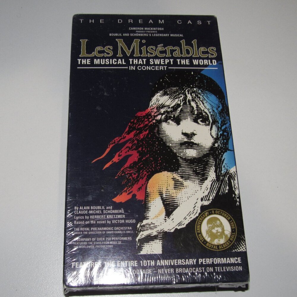 Les Misérables The Dream Cast in Concert VHS 10th Anniversary Royal Albert Hall